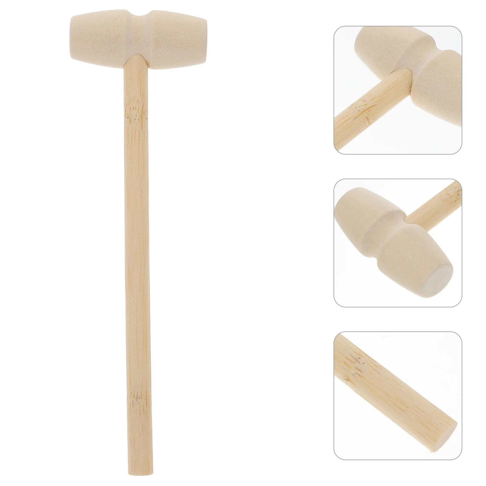 36 Pcs Kids Wooden Hammer Toys Mini Mallets Safe Natural Wood Muscle Development Hand Training Fun Birthday Gifts