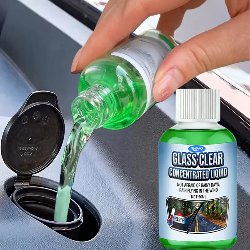 High-Definition Green Glass Concentrated Coating Liquid,Car-Specific Rainproof Glass Water,Quick Restoration of Clear Visibility