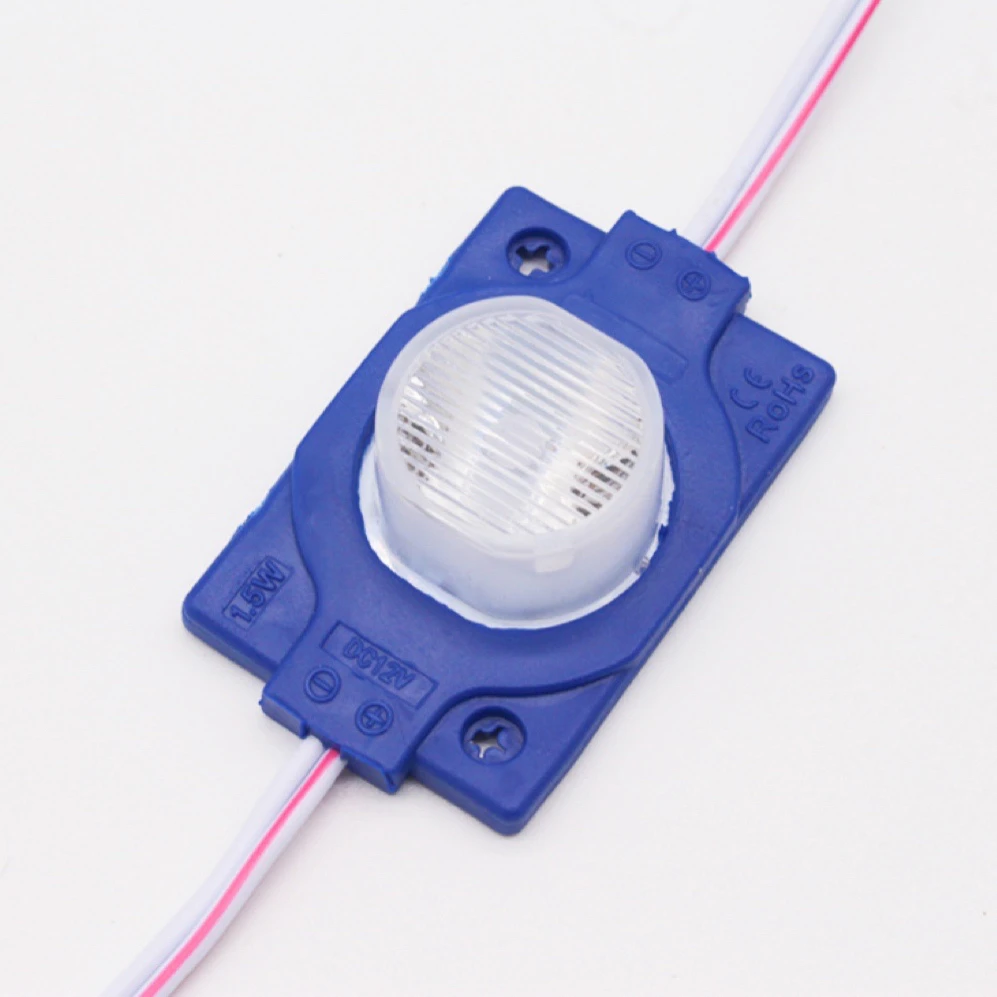 20PCS 1.5W LED Diffuse Reflection Module Injection Lens 3030 Super Bright Advertising Light IP65 Waterproof Sign Backlight