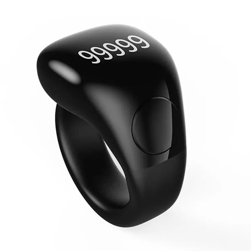 

ABJF-Tally Counter Type-C Rechargeable Timer Muslims Ring Type Button Counter Prayer Time Display Tasbih Tally Counter