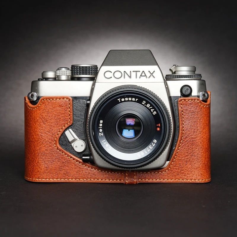 Contax S2용 카메라 정품 가죽 카메라 하프 케이스 커버 백