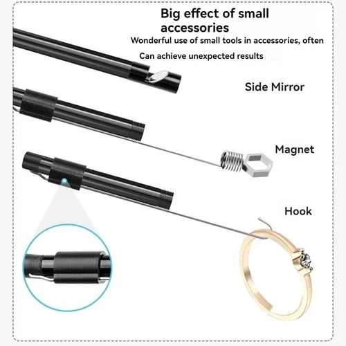 Imagen 2 del producto Endoscopio Android TIPO-C de 5.5/8MM, Cámara HD IP67 Resistente al Agua, Boroscopio Mini con 6 LED Ajustables para Inspección de Tuberías de Alcantarillado