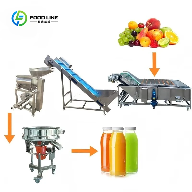Customized Specializing in the Production of Fruit Cleaning and Juicing Production Lines for Sea Buckthorn Apple Pear and Lemon