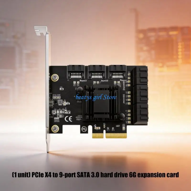 C7AB Advanced 9 Port SATA3.0 Expansion Card For PCIE 4X Delivering 6Gbps Speeds