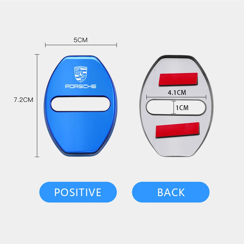 4 SZTUK Osłona zamka samochodowego ze stali nierdzewnej Akcesoria ochronne do Porsche 911 718 Cayenne Cayman Panamera Macan Taycan Boxster