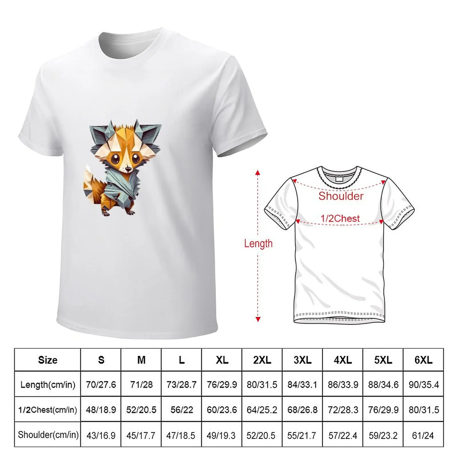 Fictional origami animal #7 T-shirt blacks vintage sublime plain t shirts for men graphic