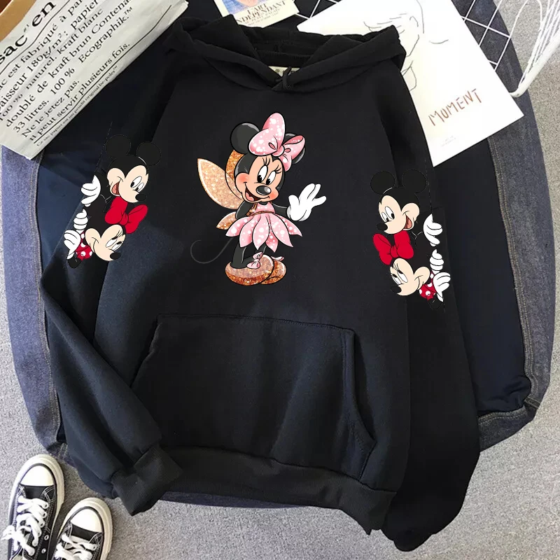 

Disney Minnie Mouse Y2k Hoodie Women's Y2k Hoodies Coat Long Sleeve Y2k Clothes Women's Sweatshirts Woman Clothes Female Hoodies