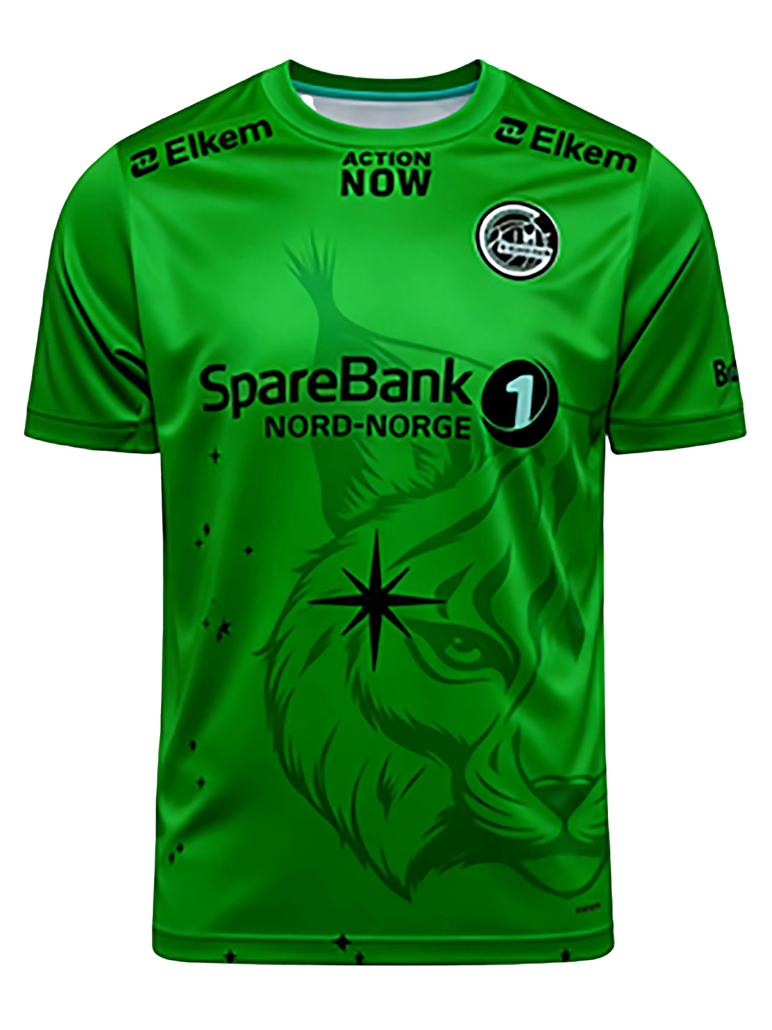 طقم منزلي Bodo/Glimt 2026 كبير الحجم للجنسين - جيرسي كرة قدم بأكمام قصيرة مع كريست مطبوع ثلاثي الأبعاد مثالي للملابس الرياضية غير الرسمية