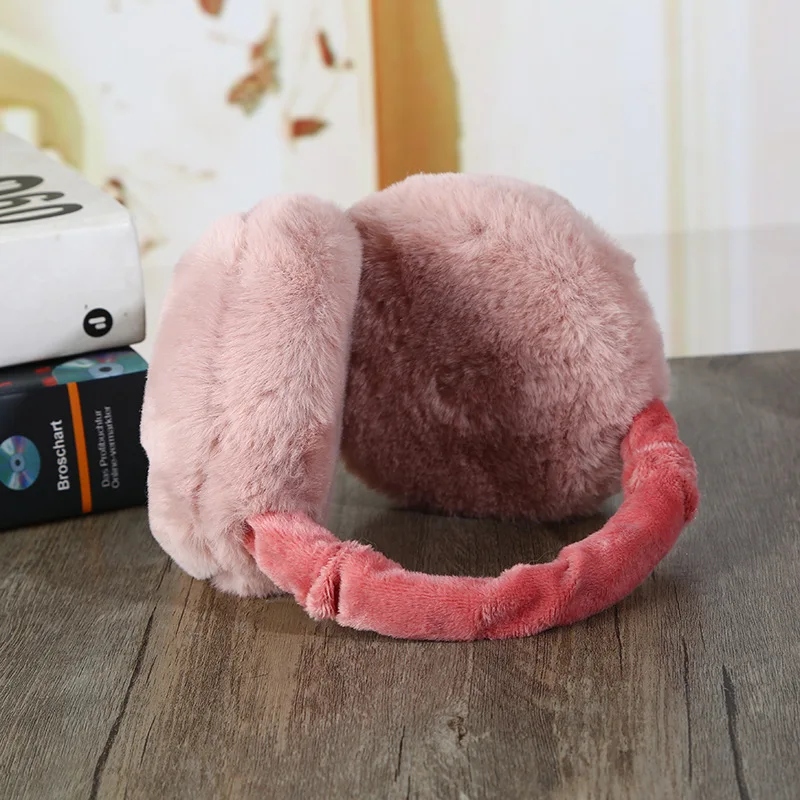Fashion Autumn Winter Earmuffs Women Men 12cm Big Ear Warmer Plush Solid Color Adjustable Foldable Ear Muffs Earflap Earmuffs