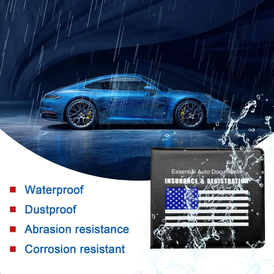 ซองใส่เอกสารรถยนต์ 2 ชิ้น พร้อมช่องเก็บของในรถ สำหรับเก็บเอกสารสำคัญ เช่น ใบขับขี่ ประกันภัยทะเบียนรถ พร้อมฝาปิด อุปกรณ์เสริมในรถยนต์อเนกประสงค์