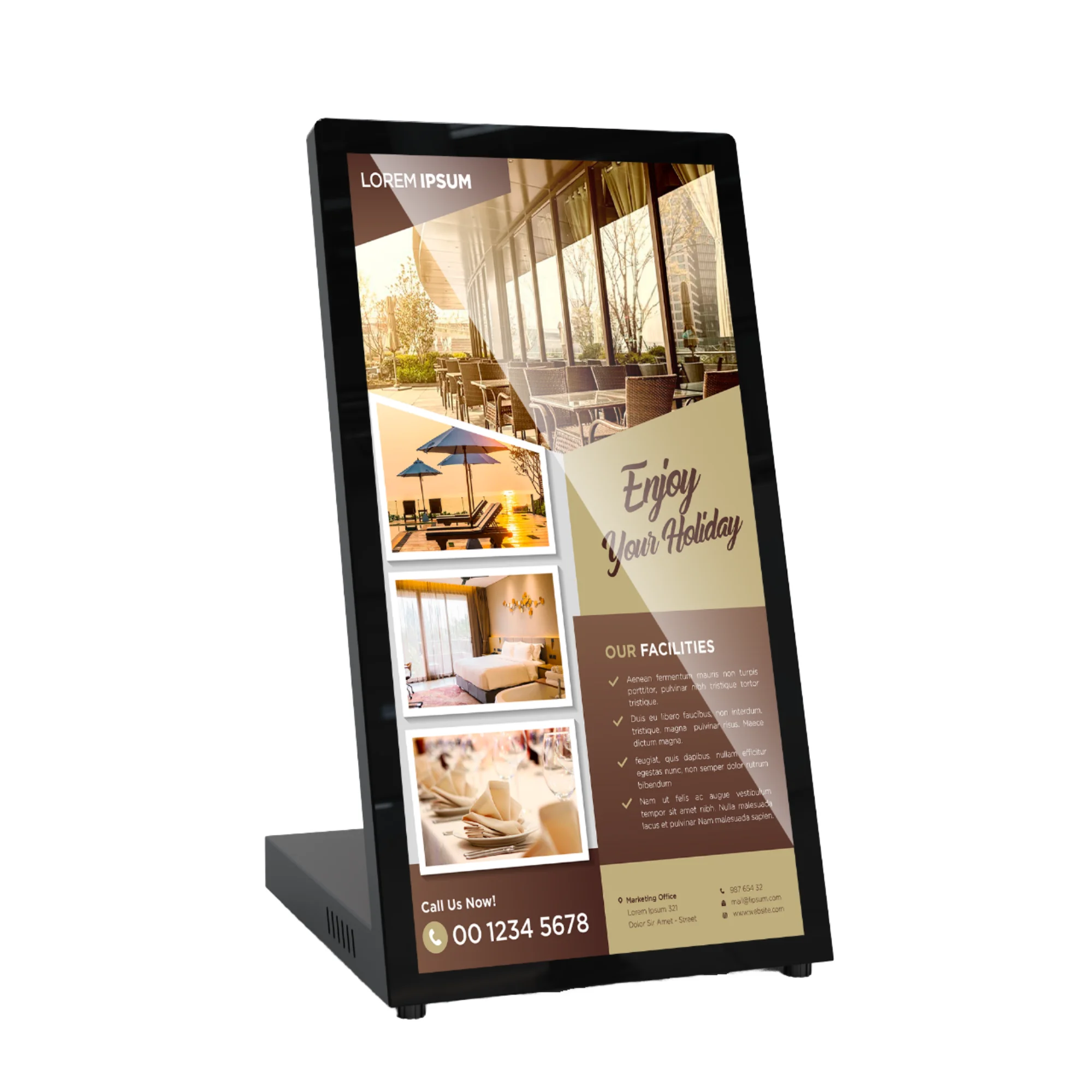 10.1-inch L-shaped Android Touch All-in-one Desktop Evaluator Job Signage Information Release Touch Screen Advertising Display