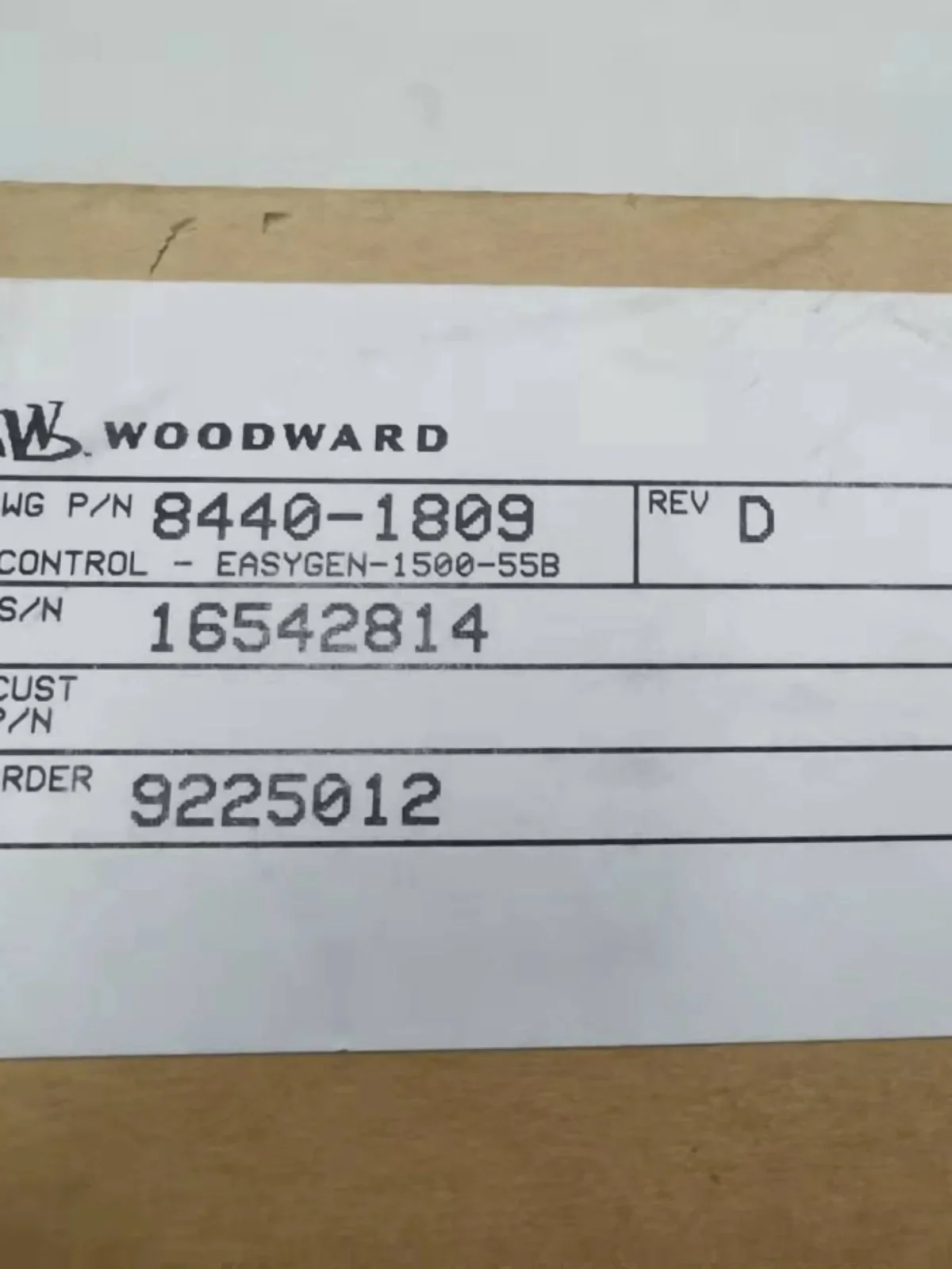 

WOODWARD Woodward Control Screen 8440-1809 Original Spot Bargaining
