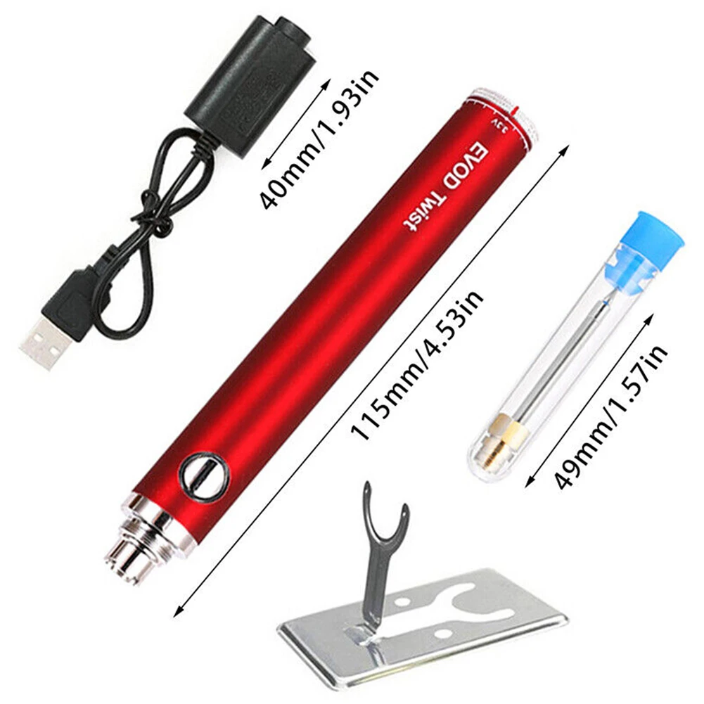 

Tool Kit Iron Portable Soldering Iron Two-way Adjustment USB Charging Wireless 3.3V-4.8V 510 Interface For Small Circuits