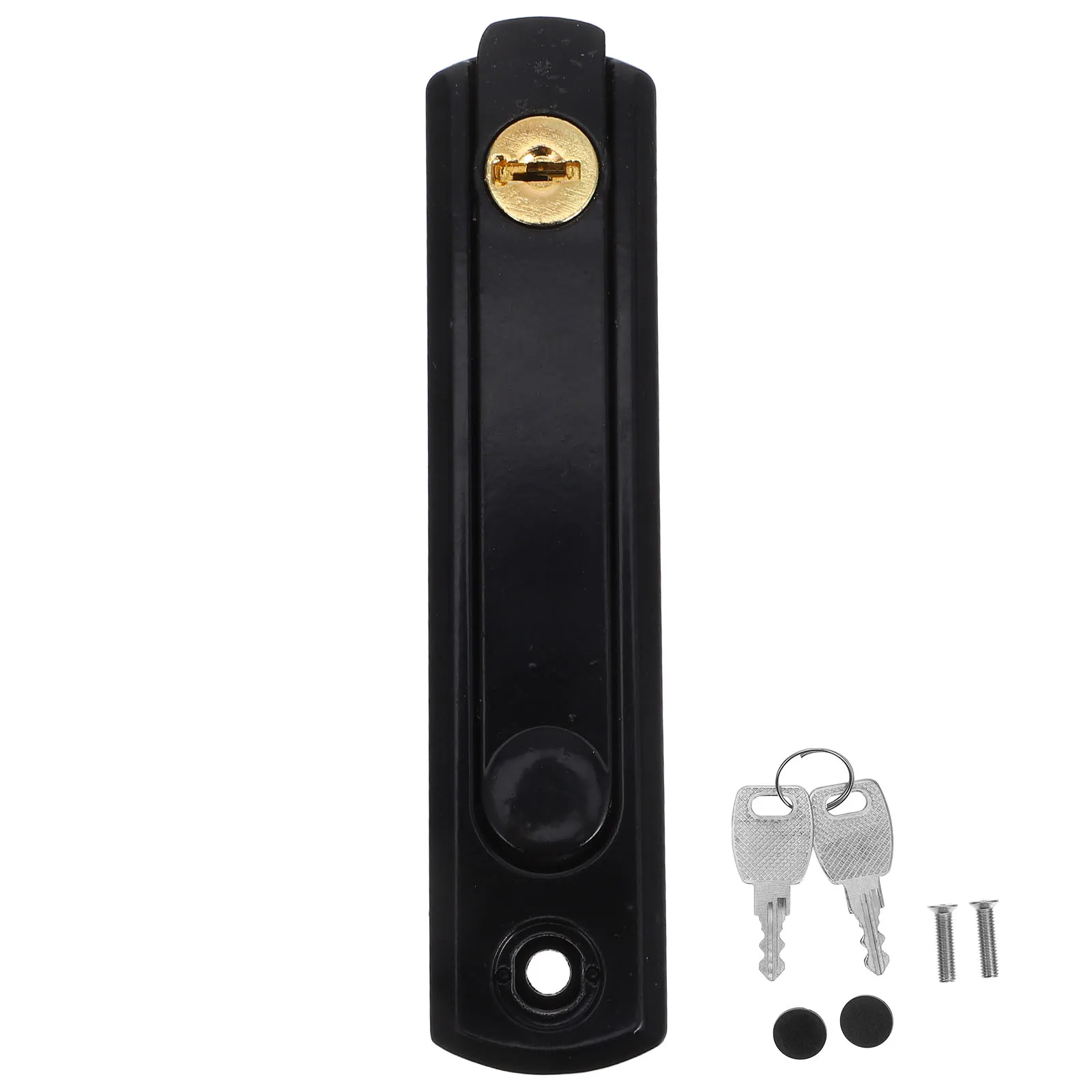 Window Lock Black Stainless Steel Security Hardware Replacement Parts Spring Latch Door Bar Vertical Lock Accessories