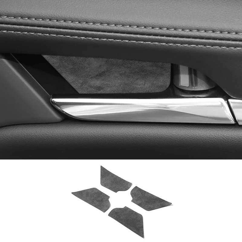 

Для Mazda3 Axela дверная наручная дверь внутренняя ручка отделка защитная наклейка из алькантары автомобильные аксессуары премиум-класса для внутренней тюнинга