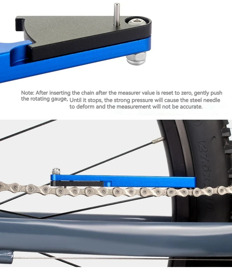 Fahrradketten-Verschleißanzeige, Fahrradketten-Prüfgerät, Dehnungsmesswerkzeug, Rennrad-Wartung, Fahrradketten-Prüfung – Detail 8