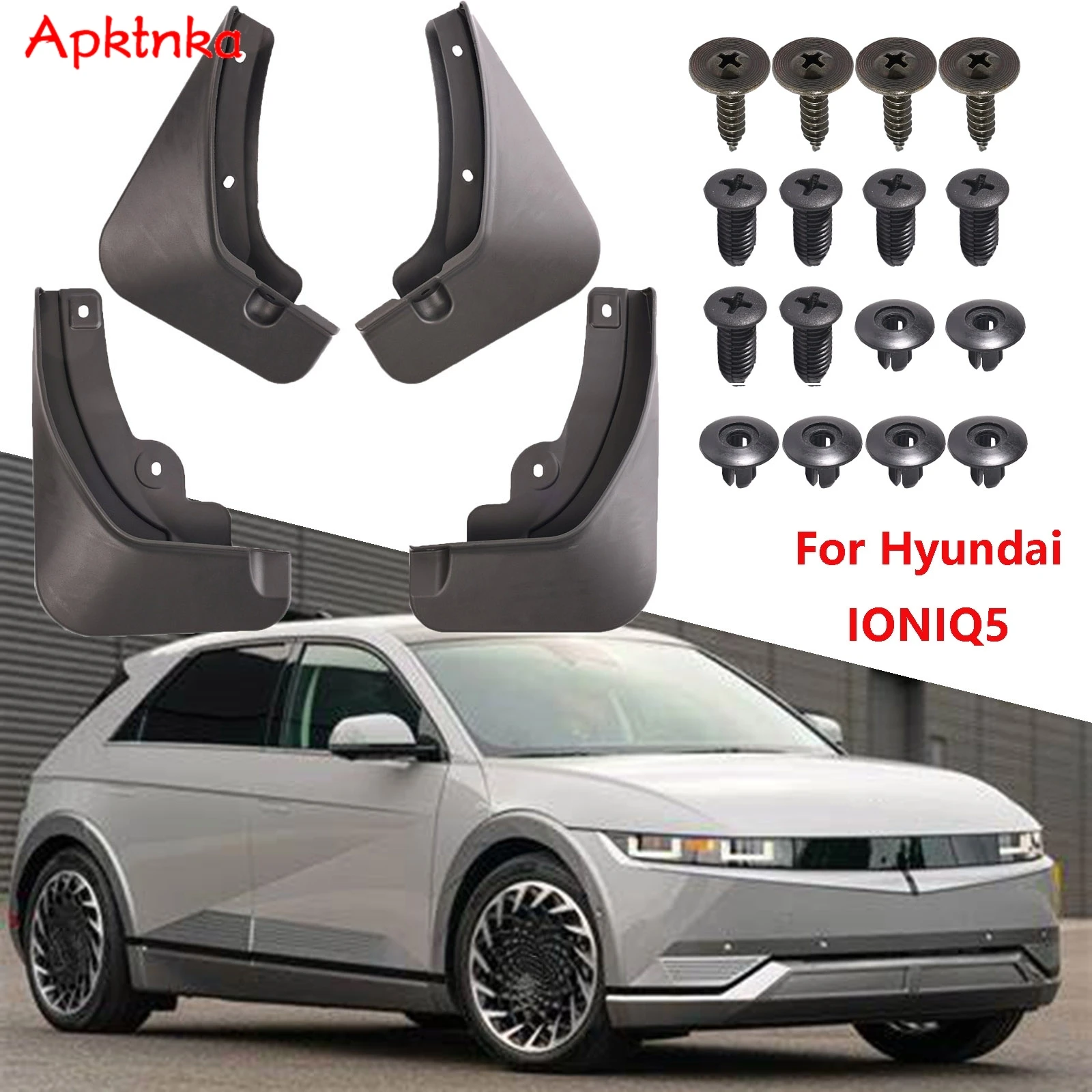 

For Hyundai IONIQ5 Splash Guards mudguards fenders mudflaps mud flaps guards front rear plastic wheel protector 2021 2022 2023