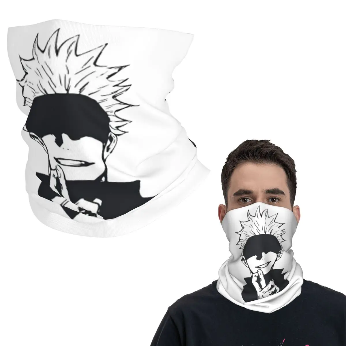 

Многофункциональная бандана-маска-шарф Gojo Manga Kawaii с принтом, для спорта на открытом воздухе, унисекс, для взрослых
