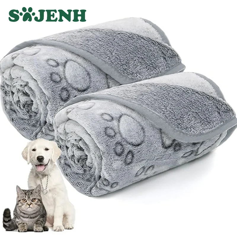 Pet Blanket Warm Soft Fluffy High Quality Pet Bed Cute Cartoon Pattern Breathable Cat Cover Blanket Comfortable Mattress Supplie