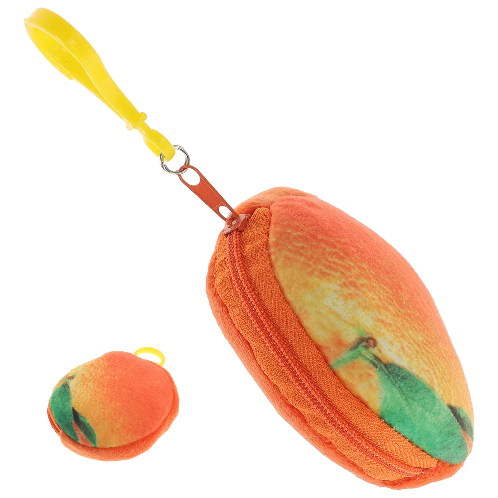 

3D мультяшный оранжевый кошелек-монетница, мини-портмоне на молнии, брелок-ключница в форме фрукта, сумочка для женщин и девочек, милый, из мягкого материала