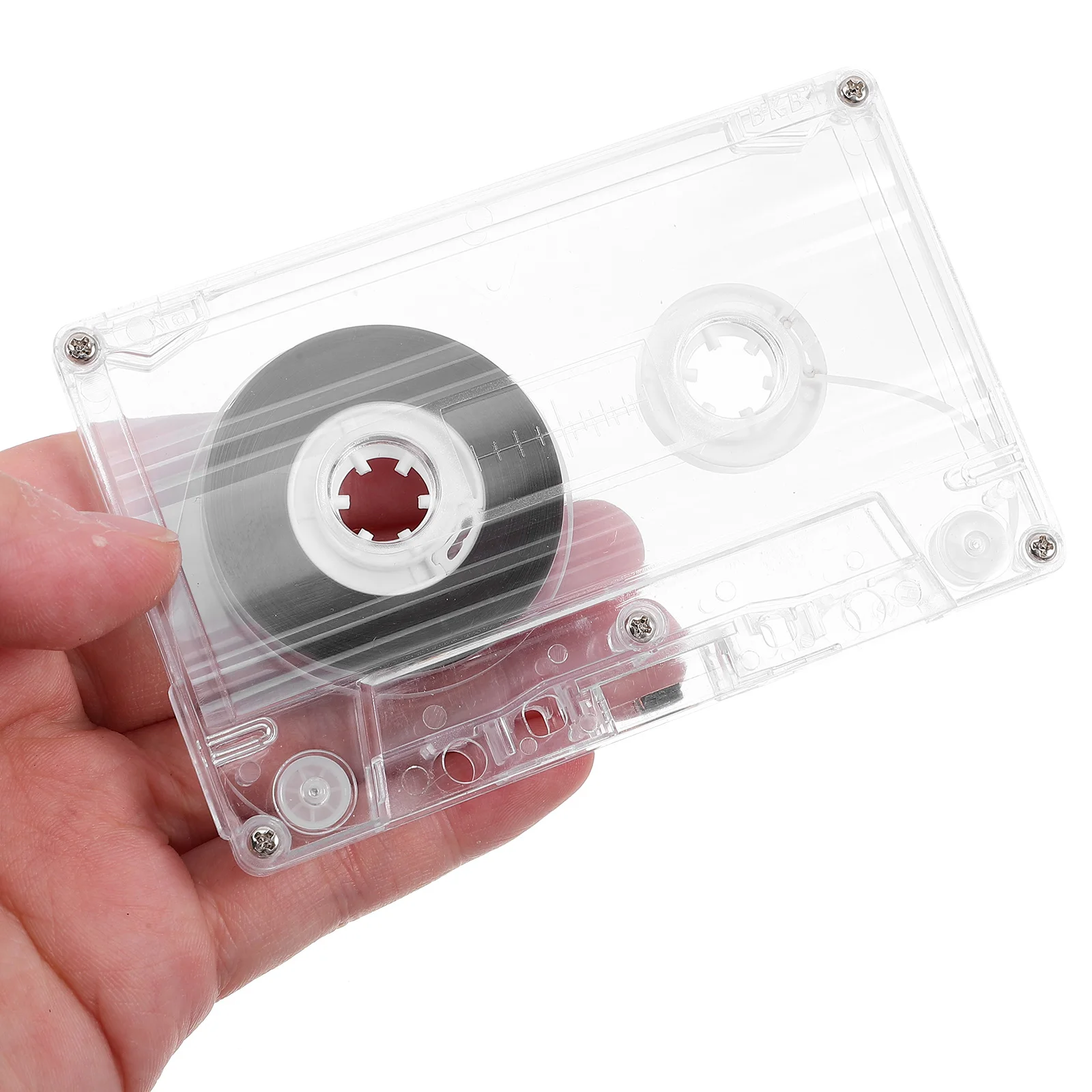 

Blank Cassette Tapes Box Transparent Hard Case 60 Minutes Vintage Decor Accessories Retro Style Cable Adapter DIY Recording