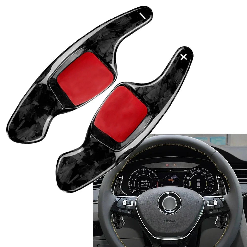 

Forged Carbon Fiber Car Steering Wheel Paddle Shifter Extension 1Pair For VW Tiguan Passat B8 Golf 7 MK7 MK7.5 Standard Version