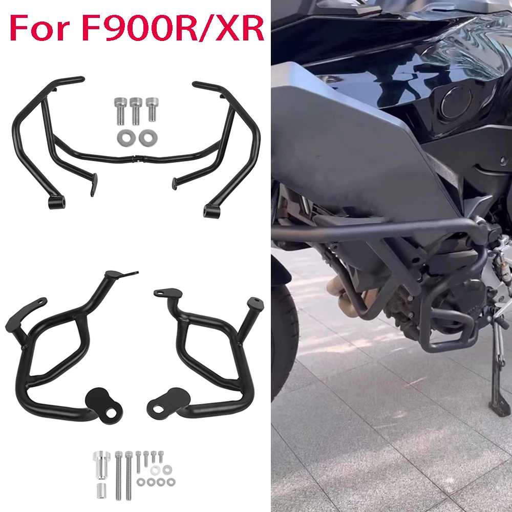 

For BMW F900R F900XR Crash Bars Lower Engine Guard Upper Tank Protector Bumper Stunt Cage F 900 F900 R XR 2020-2023 2022 2021