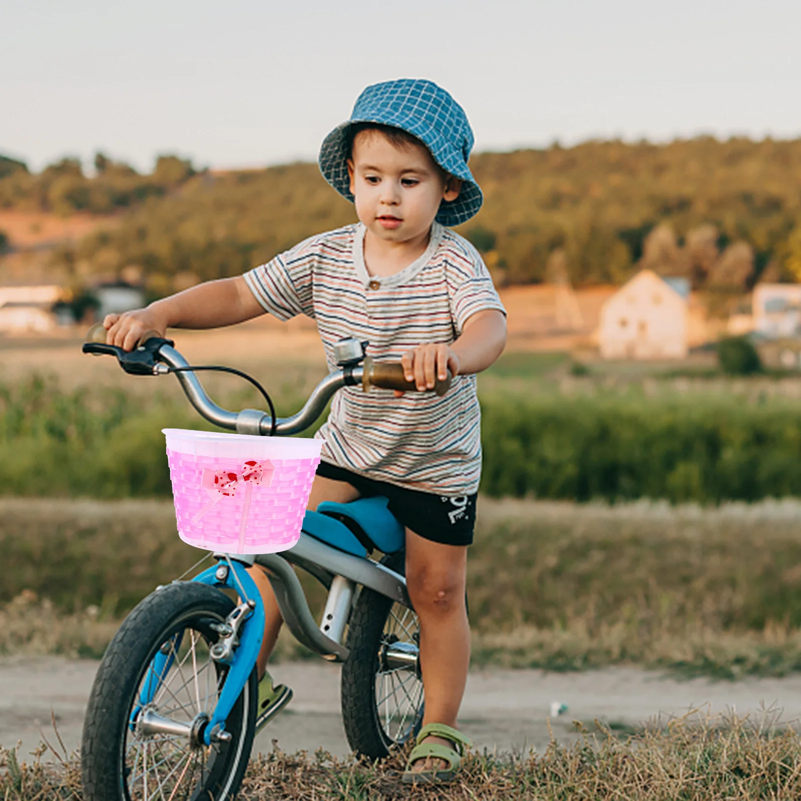 

1Set Kids Bike Basket Bright Durable Streamers Handlebar Covers Child Bicycle Accessories Supplies Kids Bike Basket