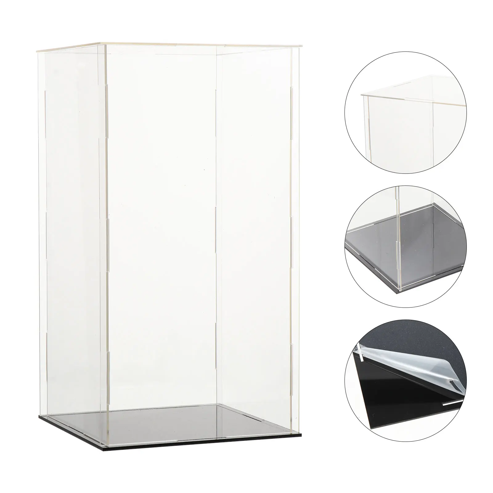 1pc Acrylic Display Box Clear Showcase Holder for Models Storage Gaming Accessories Transparent Container Square Case
