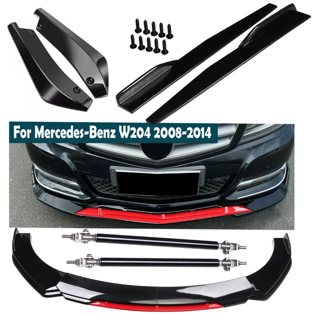 

For Mercedes W204 Front Rear Bumper Lip Spoiler Splitter Body Kit Side Skirt United States