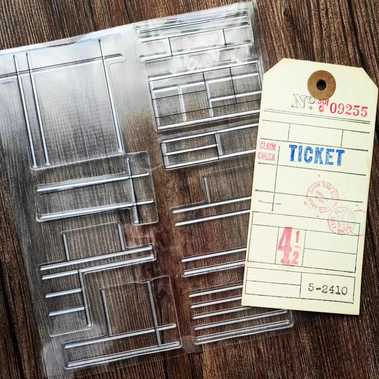 【GOGOCRAFT】 STP002 Vintage Form Clear Stamp for Scrapbook Junkjournal DIY Craft Timholtz Style