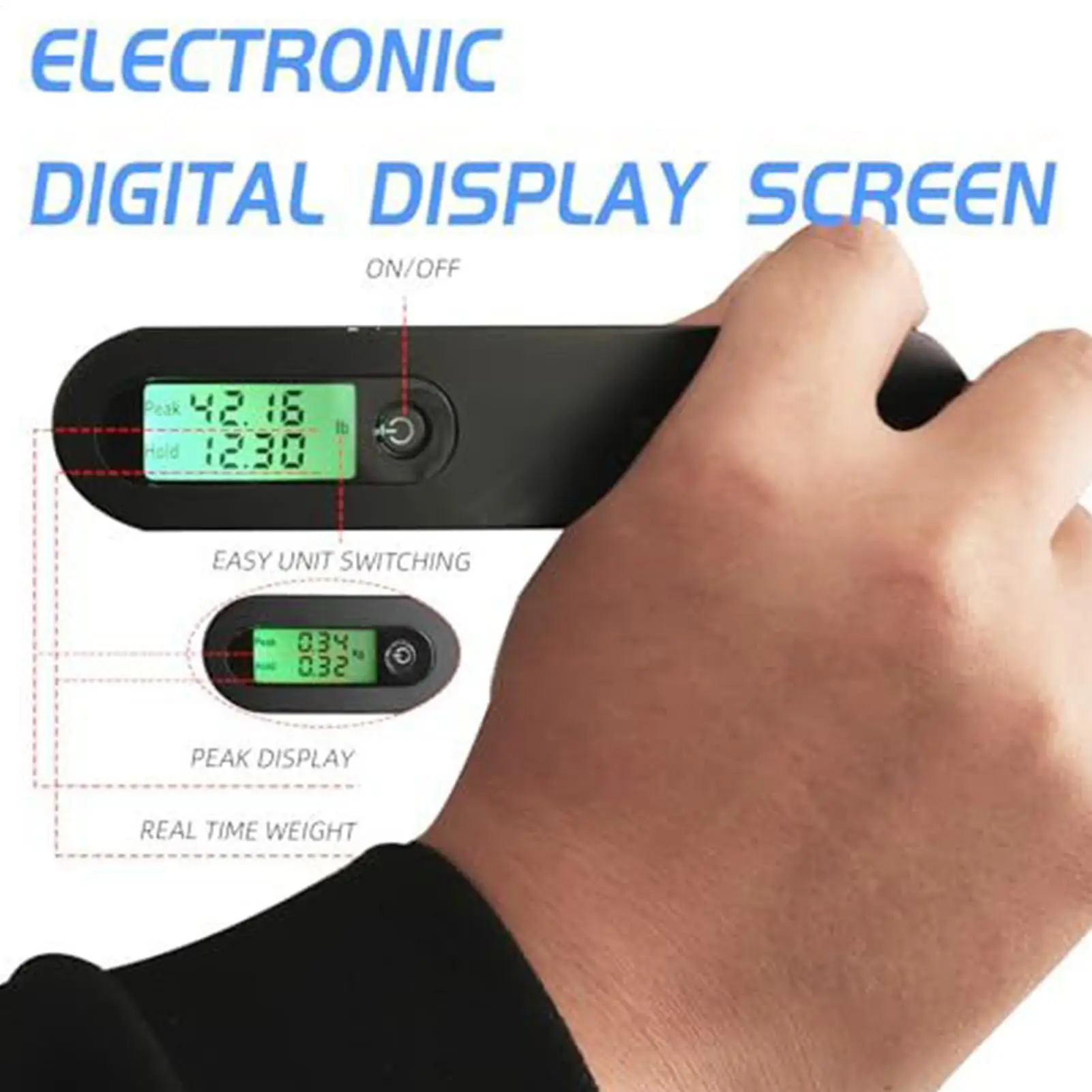 رسم مقياس الوزن رطل/ز شاشة LED قياس 110 رطل القوس مقياس الوزن لمجمع الصيد مجوهرات السفر الأمتعة عملة المنزل #1