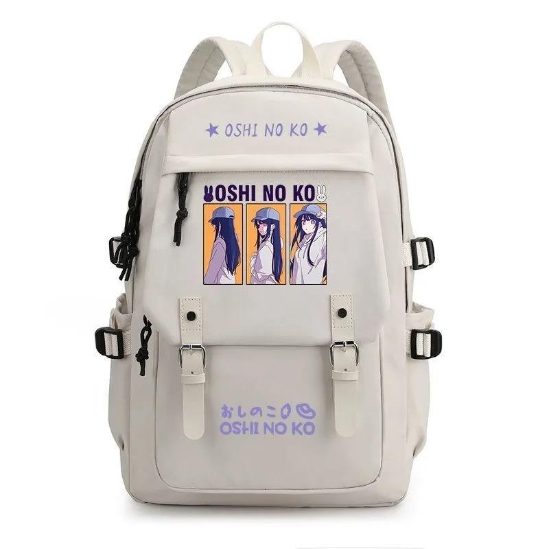 

30×45×18cm White Blue, Oshi no Ko, Student Kids Teens School Bags, Large Capacity Mochilas Anime Backpacks For Girls Boys Gift