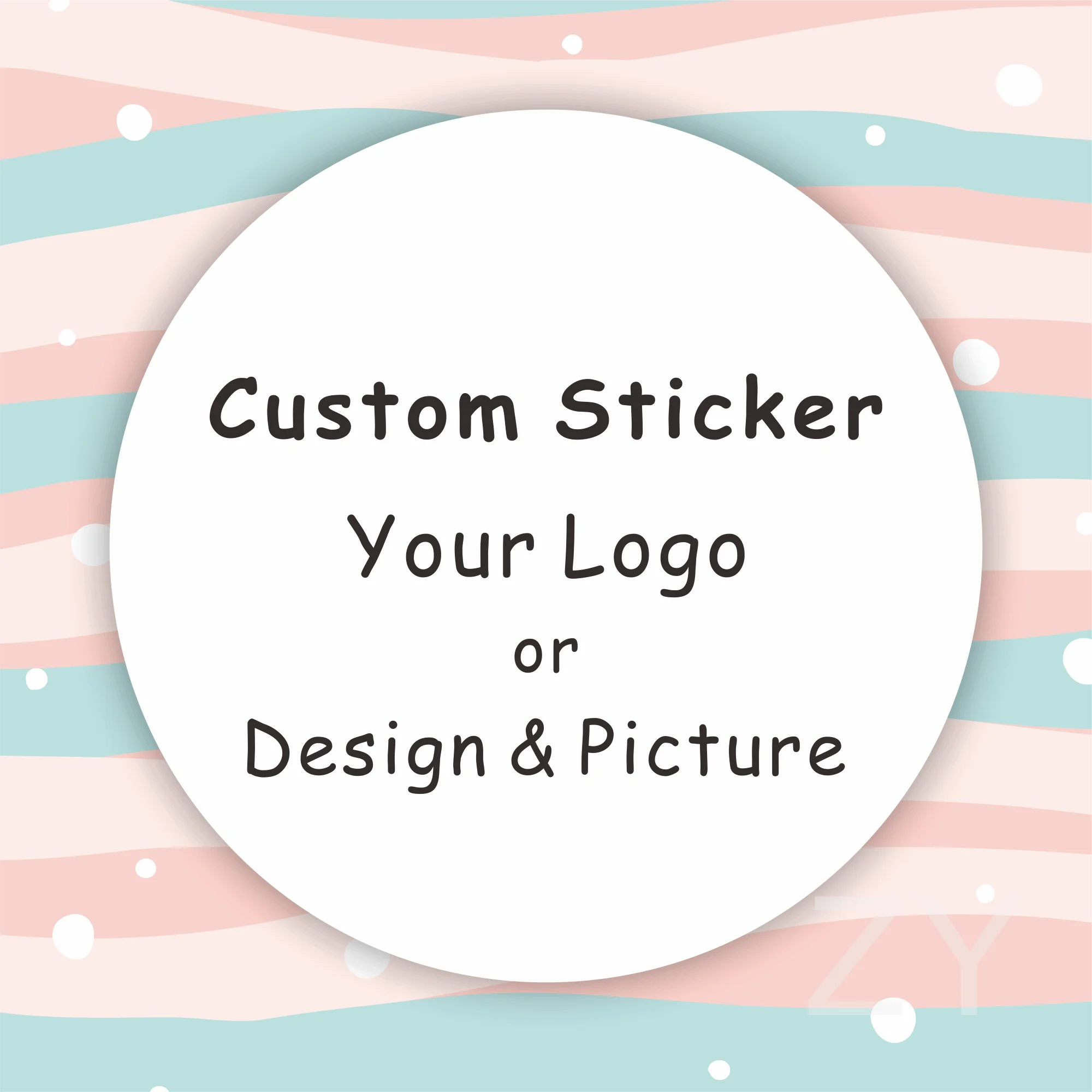 

100PCS Custom Sticker Your Logo Sticker Custom labels Sticker Personalized Sticker Wedding Birthday Thank you Stickers Packaging