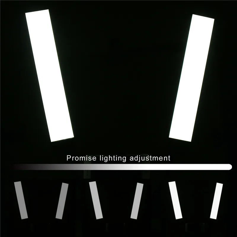 Doppel arme LED füllen Licht Fotostudio lange Streifen LED Ring Lampe mit Stativ LCD-Bildschirm 3200-5600k fotografische Selfie Beleuchtung – Detail 9