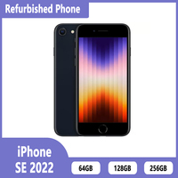 Refurbished phone APPLE iPhone SE 2022 64GO 128GO 256go unlock smartphone inches, six cores, i0S A15.4GBRAM,12MP