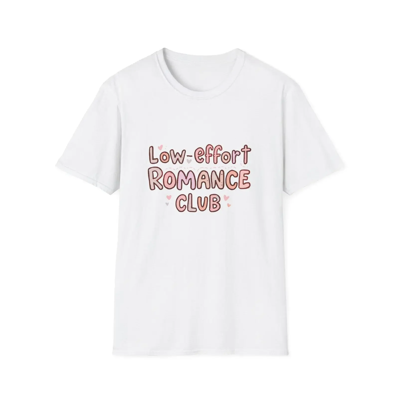 Low Effort Romance Club T Shirt Funny Valentine amp 39 s Day vintage Washed designer clothes Versatile Stylish Unisex