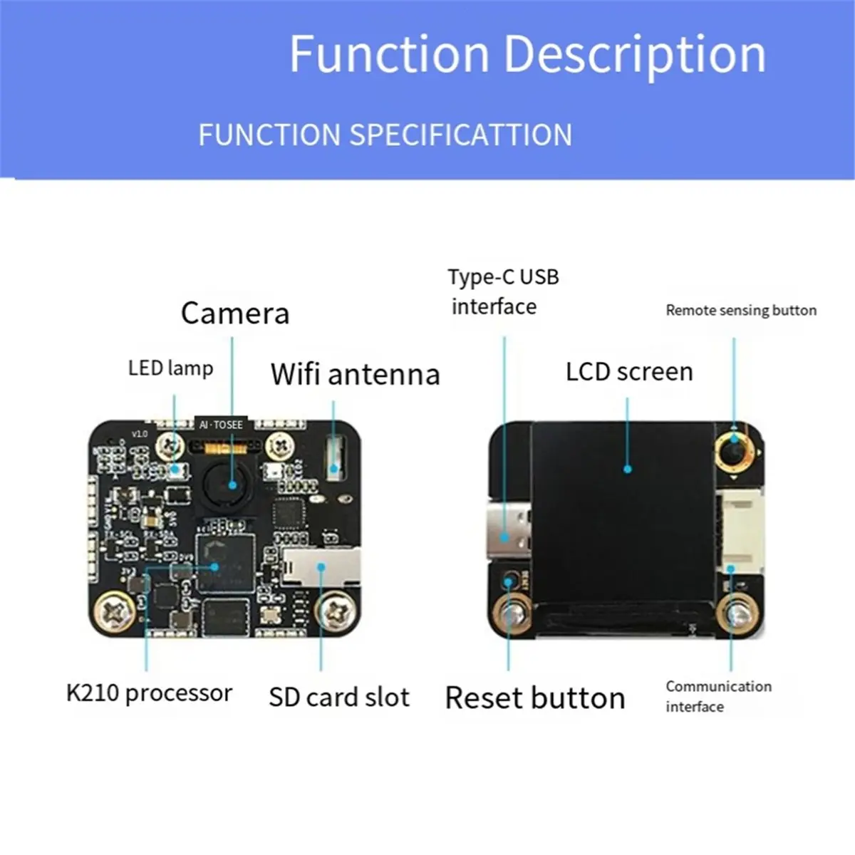 K210 AI Vision Sensor Module Camera Image Recognition Object Detection Artificial Intelligence Sentry2