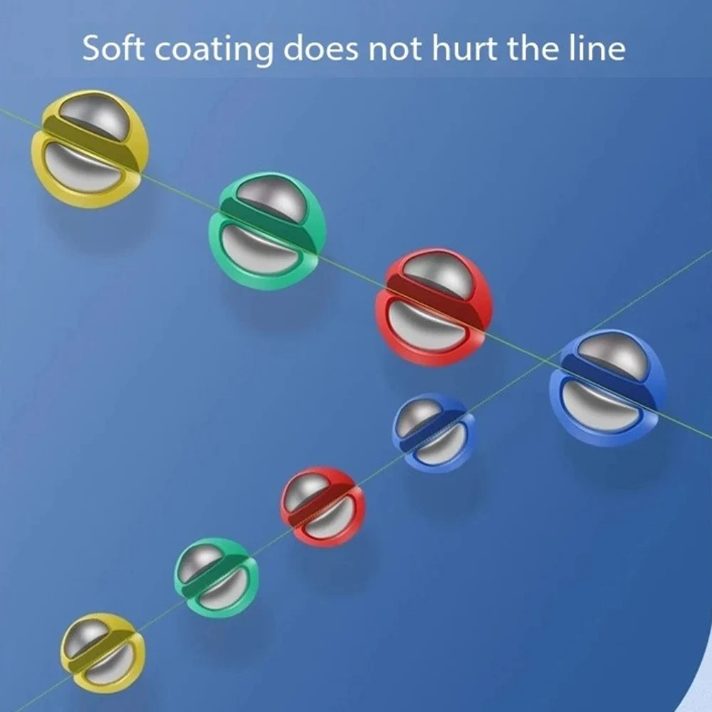 100PCS Quick Opening Fishing Lead Sinker Mix Set G2-6B Round Bite Weights Biting Clip Wrapping Glue Protect Line Sinkers Tackle