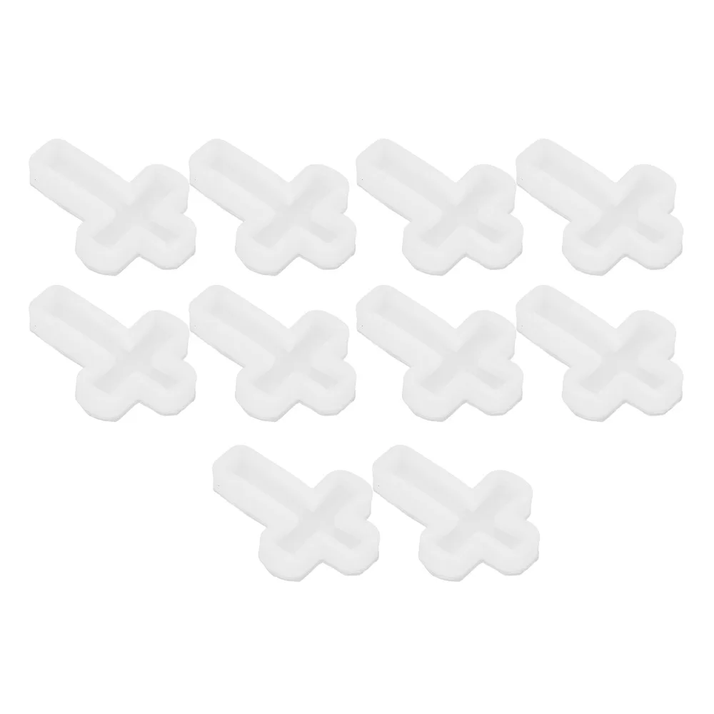 10pcs Fast Mirror Effect Cross Resin Mold Easy Demoulding Elastic Silicone Candle Mold Epoxy Resin Mold For DIY