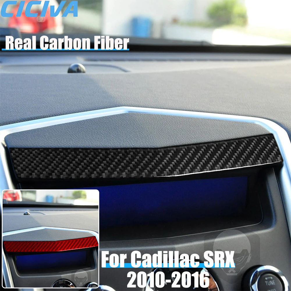 

Real Carbon Fiber Car Accessories Center Console Panel Decorative Trim Cover Soft Sticker For CADILLAC SRX 2010 2011 2012