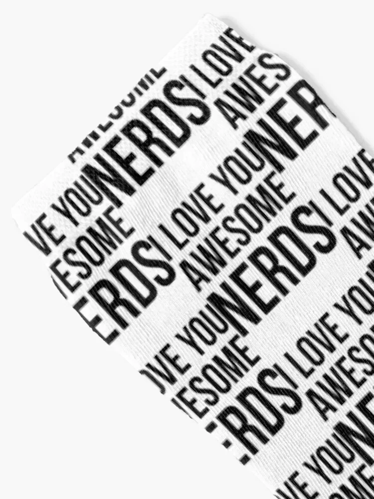 I love you awesome nerds Socks christmas stocking Wholesale sheer gift Socks Men Women's