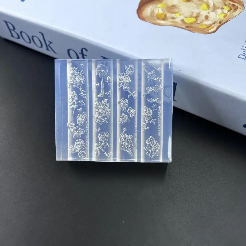 1 Stück Blumenblatt-Nagelkunst-Schnitzvorlage 3D Pfingstrosen-Blumen-Nagelform DIY Silikon-Nagelwerkzeug Maniküre-Design – Detail 5