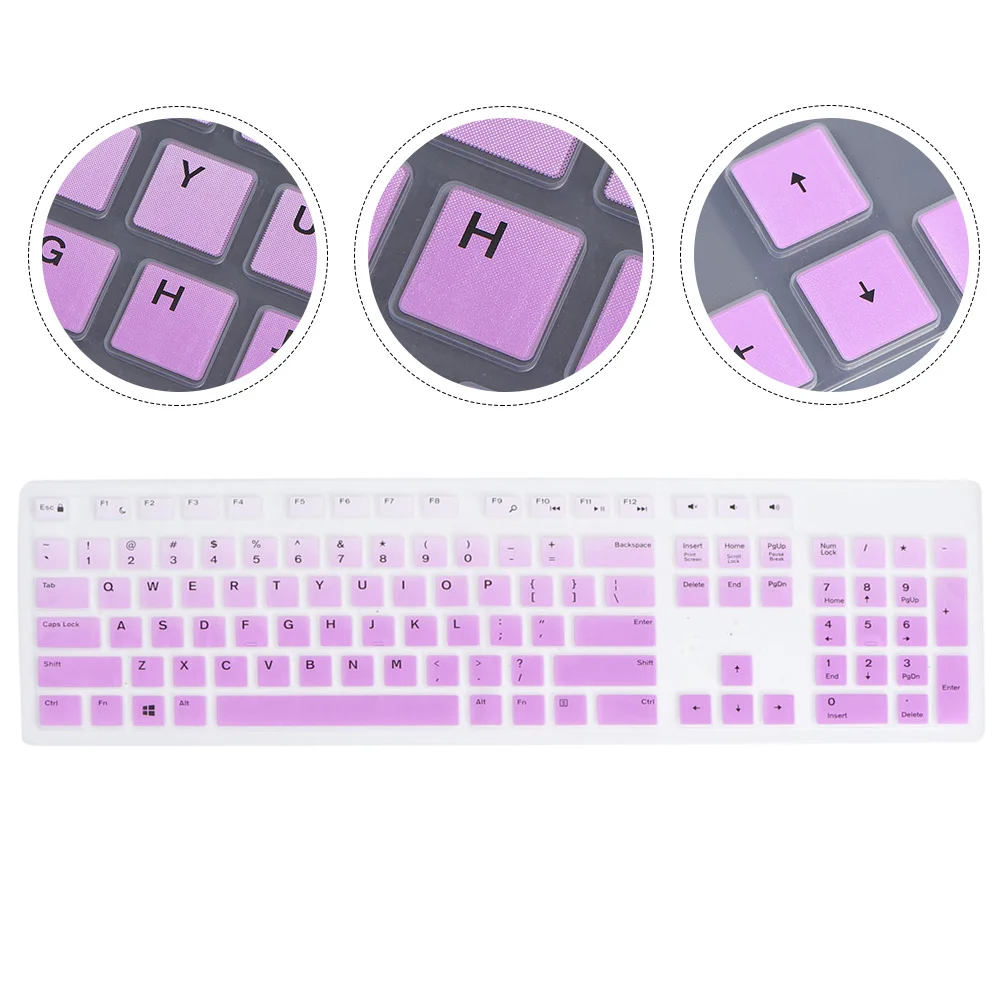 

1 pc Silicone Keyboard Protector For Kb216 Km636 Optiplex Ultra-Thin Waterproof Dustproof Film Compatible U.S.