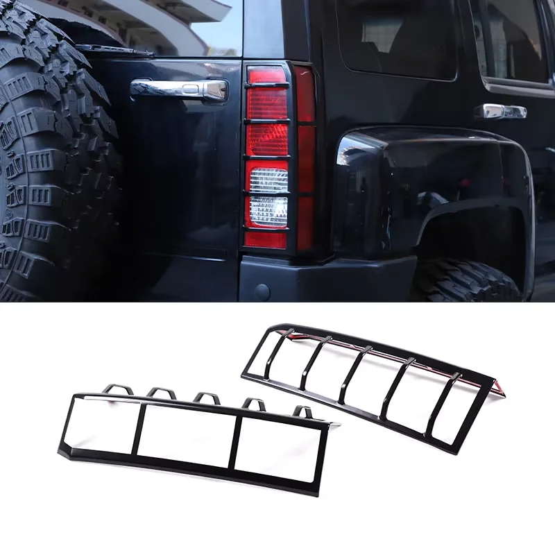 

For 2005-2009 Hummer H3 carbon steel black car styling car rear bumper tail light protector sticker car exterior accessories