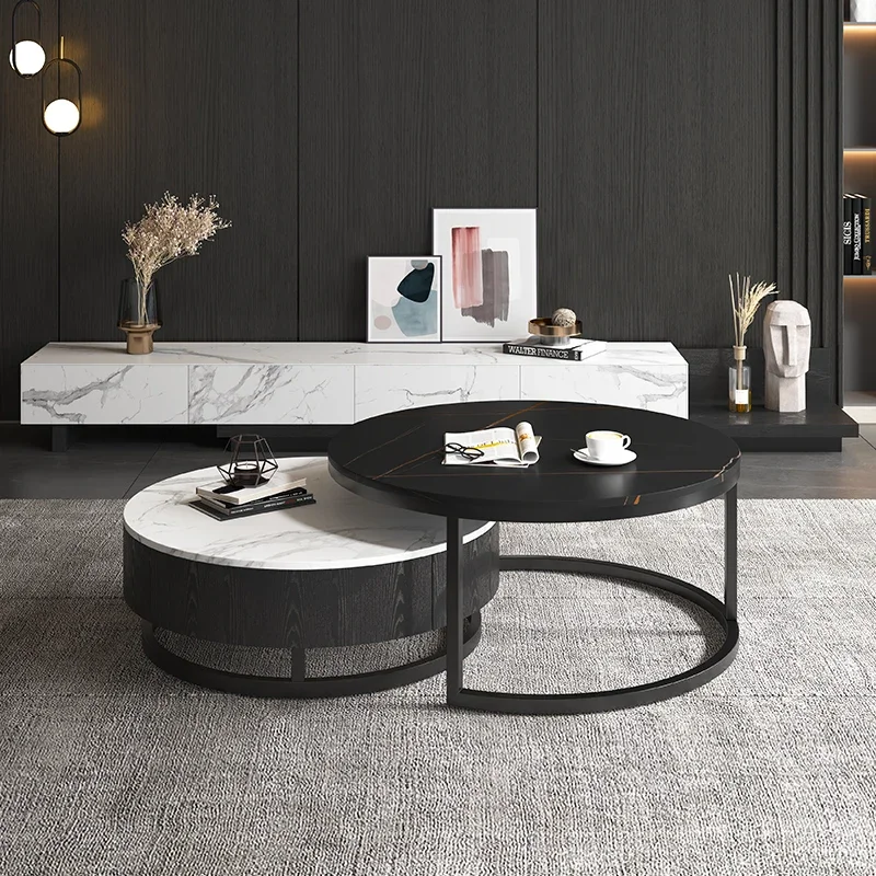 

ls 04Slate simple modern retractable coffee table combination table living room household small apartment Nordic tea table