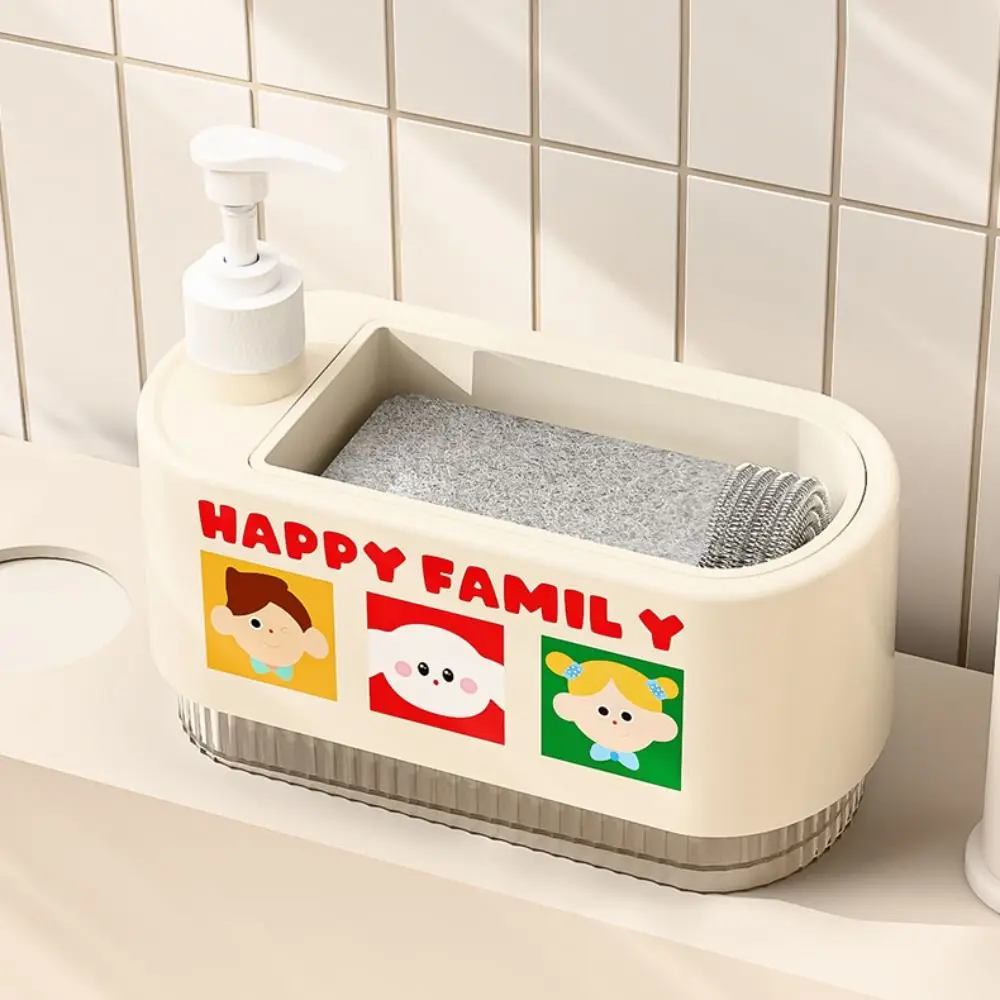 موزع صابون اليد للمطبخ 2 في 1، حاوية صابون سائلة قابلة لإعادة الملء ومضادة للتسرب مع إسفنجة ذات سعة كبيرة، حامل إسفنجة للمنزل #2