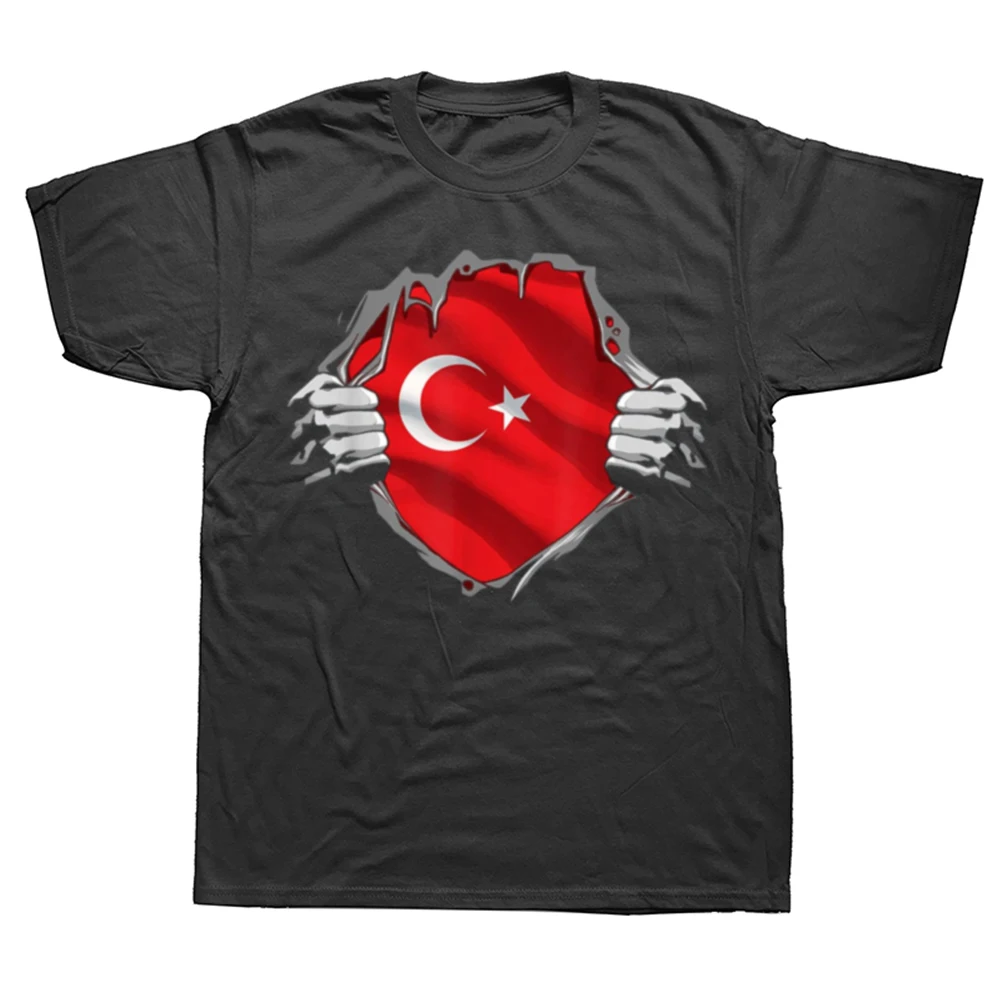 Funny Turkish Flag Turkey Turkiye Graphic T-shirts Men Women's Fashion Casual Tshirt 100% Cotton Loose Oversized T Shirt