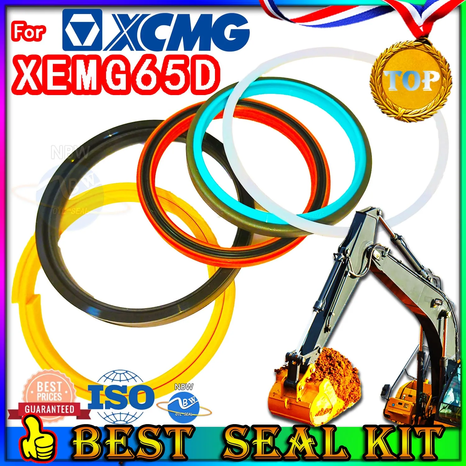 

For XCMG XEMG65D Oil Seal Repair Kit Boom Arm Bucket Excavator Hydraulic Cylinder O-ring Pump Digger Clamshell Shovel Adjust