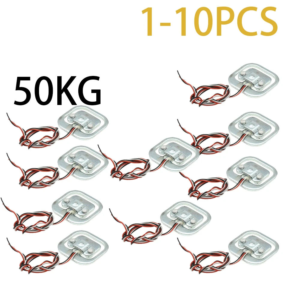 1-10 SZT. Czujnik obciążenia 50KG do wagi ludzkiej, czujnik wagowy do ciała, czujnik ciśnienia, narzędzia pomiarowe — 2